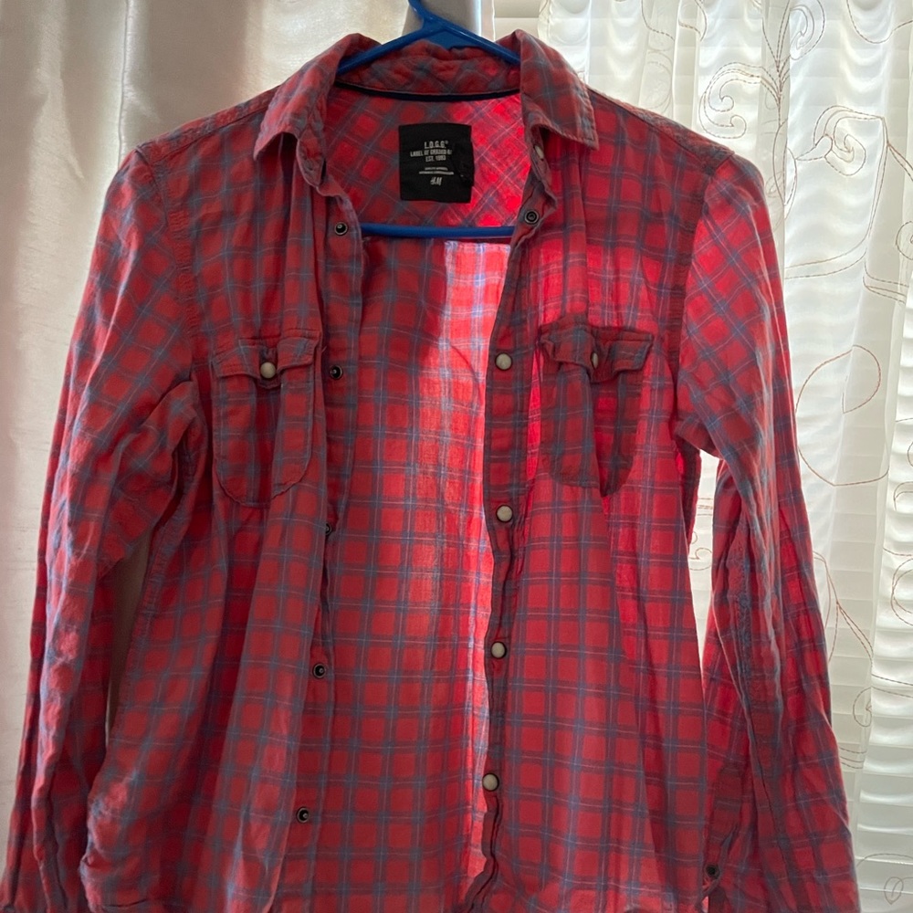 H&M button down plaid shirt